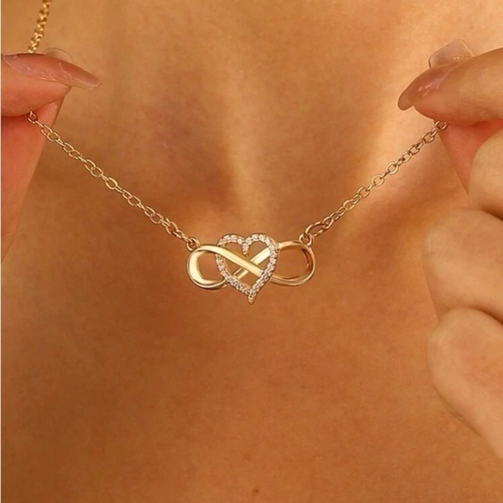 14k Gold Infinity Heart Necklace